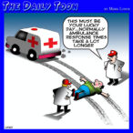 Ambulance waiting time cartoon