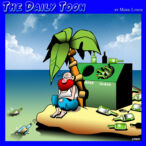 Message in a bottle cartoon