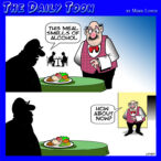 Restaurant scene cartoon