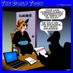 Read the small print, cartoon