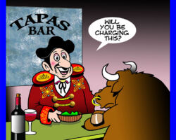 Tapas bar cartoon