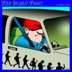 Hit and run cartoon