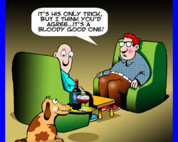 Wine waiter cartoon