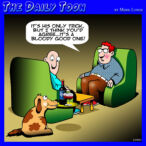 Wine waiter cartoon