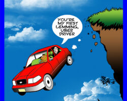 Uber driver cartoon