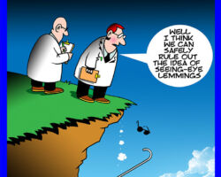 Seeing eye dog cartoon