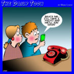 Antique phone cartoon