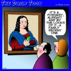 Art forgery cartoon