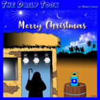 A Christmas card cartoon