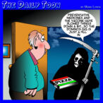 Pizza delivery cartoon