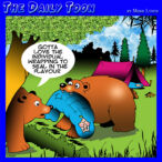Camping cartoon