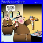 Crucifixion cartoon