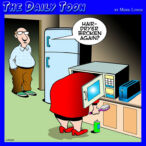 Hairdryer cartoon