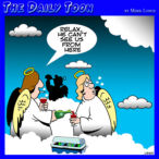 Drunk angels cartoon