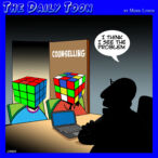 Rubics cube cartoon