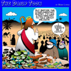 Sermon on the mount, cartoon