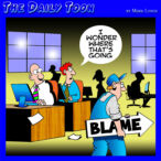 Blaming cartoon