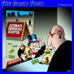 Crypto currencies cartoon