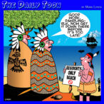 Discovering America cartoon