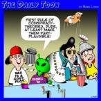 Conspiracy theory cartoon