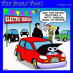 Electric vehicles cartoon