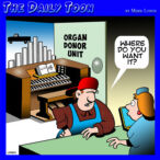 Organ transplants cartoon