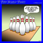 Bowling alley cartoon