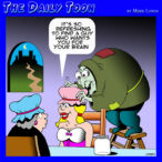Frankenstein's assistant cartoon