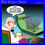 Shopping trolley cartoon