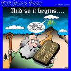 Ten commandments cartoon