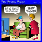 Single income household cartoon