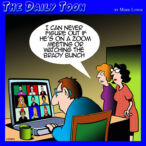 Zoom meetings cartoon