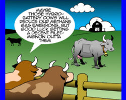 Methane gasses cartoon