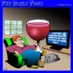 Wine and health cartoon