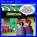 Irish pub cartoon