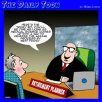 Retirement savings cartoon