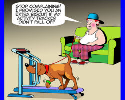 Activity tracker cartoon