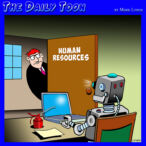 Artificial intelligence cartoon