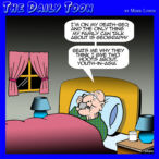 Death bed cartoon