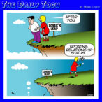 Lover's leap cartoon
