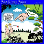 Adam and Eve cartoon