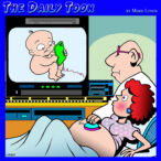 Baby ultrasound cartoon