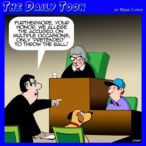 Playing with dog cartoon