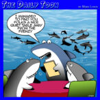 Shark attack cartoon