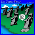 Easter island cartoon