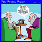 Staring at your phone cartoon