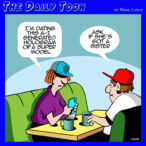 Super model cartoon