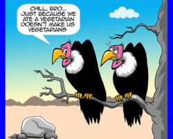 Vegans cartoon