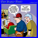Computer repairs cartoon