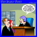 Custody battle cartoon